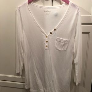 Lilly Pulitzer White Long Sleeved Tshirt